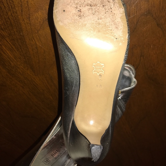 Silver Greta Medium Heel Pumps - Picture 3 of 4